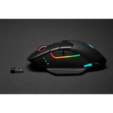 Corsair DARK CORE RGB SE ratón mano derecha RF Wireless + Bluetooth + USB Type-A Óptico 18000 DPI, Ratones para gaming negro, mano derecha, Óptico, RF Wireless + Bluetooth + USB Type-A, 18000 DPI, Negro