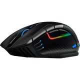 Corsair DARK CORE RGB SE ratón mano derecha RF Wireless + Bluetooth + USB Type-A Óptico 18000 DPI, Ratones para gaming negro, mano derecha, Óptico, RF Wireless + Bluetooth + USB Type-A, 18000 DPI, Negro