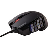 Corsair Scimitar RGB Elite ratón mano derecha USB tipo A Óptico 18000 DPI, Ratones para gaming negro, mano derecha, Óptico, USB tipo A, 18000 DPI, Negro