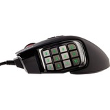 Corsair Scimitar RGB Elite ratón mano derecha USB tipo A Óptico 18000 DPI, Ratones para gaming negro, mano derecha, Óptico, USB tipo A, 18000 DPI, Negro
