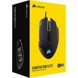 Corsair Scimitar RGB Elite ratón mano derecha USB tipo A Óptico 18000 DPI, Ratones para gaming negro, mano derecha, Óptico, USB tipo A, 18000 DPI, Negro