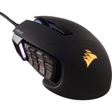 Corsair Scimitar RGB Elite ratón mano derecha USB tipo A Óptico 18000 DPI, Ratones para gaming negro, mano derecha, Óptico, USB tipo A, 18000 DPI, Negro