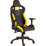 Corsair T1 Race Silla para videojuegos de PC Negro, Amarillo, Asientos de juego negro/Amarillo, Silla para videojuegos de PC, 120 kg, Racing, Nylon, Negro, Metal