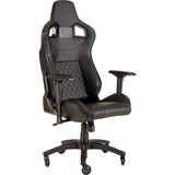 Corsair T1 Race Silla para videojuegos de PC Negro, Asientos de juego negro, Silla para videojuegos de PC, 120 kg, Racing, Nylon, Negro, Metal