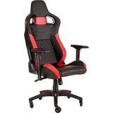 Corsair T1 Race Silla para videojuegos de PC Negro, Rojo, Asientos de juego negro/Rojo, Silla para videojuegos de PC, 120 kg, Racing, Nylon, Negro, Metal