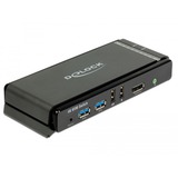 DeLOCK 11467 interruptor KVM Negro, Switch KVM negro, 4096 x 2160 Pixeles, 4K Ultra HD, Negro