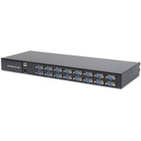 Digitus Consola modular con TFT de 19" (48,3 cm), KVM de 16 puertos y panel táctil, teclado alemán, Switch KVM 3 cm), KVM de 16 puertos y panel táctil, teclado alemán, 48,3 cm (19"), 1366 x 768 Pixeles, 1000:1, TFT, 16,78 millones de colores, VGA