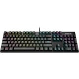 GIGABYTE AORUS K1 teclado Juego USB QWERTY Inglés Negro, Teclado para gaming negro, Alámbrico, USB, Interruptor mecánico, QWERTY, LED RGB, Negro