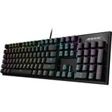 GIGABYTE AORUS K1 teclado Juego USB QWERTY Inglés Negro, Teclado para gaming negro, Alámbrico, USB, Interruptor mecánico, QWERTY, LED RGB, Negro
