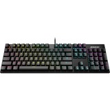 GIGABYTE AORUS K1 teclado USB Negro, Teclado para gaming negro, Completo (100%), USB, Interruptor mecánico, LED RGB, Negro
