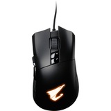 GIGABYTE AORUS M3 ratón mano derecha USB tipo A Óptico 6400 DPI, Ratones para gaming negro (mate), mano derecha, Óptico, USB tipo A, 6400 DPI, 12500 pps, Negro