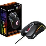 GIGABYTE AORUS M5 ratón mano derecha USB tipo A Óptico 16000 DPI, Ratones para gaming negro, mano derecha, Óptico, USB tipo A, 16000 DPI, Negro