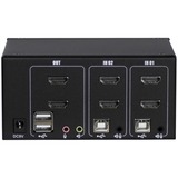 Inter-Tech AS-22HA HDMI interruptor KVM Negro, Switch KVM 1920 x 1440 Pixeles, Full HD+, Negro