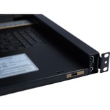 Inter-Tech KVM-1708 consola de rack 43,2 cm (17") 1280 x 1024 Pixeles Acero Negro, Switch KVM 43,2 cm (17"), 1280 x 1024 Pixeles, 300 cd / m², 1000:1, USB, PS/2, USB, PS/2