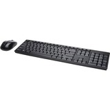 Kensington CiConjunto de ratón y teclado inalámbricos de perfil bajo Pro Fit®, Juego de escritorio negro, Completo (100%), Inalámbrico, RF inalámbrico, QWERTZ, Negro, Ratón incluido