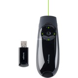 Kensington Control del cursor inalámbrico con láser verde, Presentador negro/Negro brillante, RF, USB, 45 m, Negro