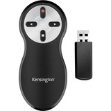 Kensington K33374US apuntador inalámbricos RF Negro, Presentador plateado/Negro, RF, USB, 19,8 m, Negro