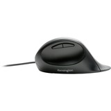 Kensington Ratón con cable Pro Fit® Ergo negro, mano derecha, Óptico, USB tipo A, 3200 DPI, Negro