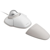 Kensington Trackball Orbit® con anillo de desplazamiento — Blanco blanco/Plateado, Ambidextro, Trackball, USB tipo A, Blanco