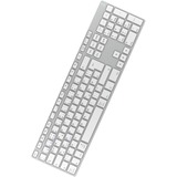 KeySonic KSK-8022BT teclado Bluetooth QWERTZ Alemán Plata plateado, Completo (100%), Bluetooth, Interruptor de membrana, QWERTZ, Plata