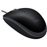 Logitech B110 Silent ratón Ambidextro USB tipo A Óptico 1000 DPI negro, Ambidextro, Óptico, USB tipo A, 1000 DPI, Negro