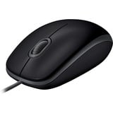 Logitech B110 Silent ratón Ambidextro USB tipo A Óptico 1000 DPI negro, Ambidextro, Óptico, USB tipo A, 1000 DPI, Negro