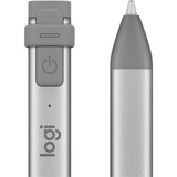 Logitech Crayon lápiz digital 20 g Gris, Bolígrafo para pantallas plateado/Gris, Tableta, Apple, Gris, iPad Pro 12.9" (3rd gen), iPad Pro 11", iPad (7th, 6th gen), iPad Air (3rd gen), iPad mini (5th gen), Acrilonitrilo butadieno estireno (ABS), Aluminio, Silicona, iOS