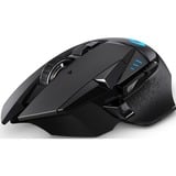 Logitech G502 ratón RF inalámbrico 16000 DPI mano derecha, Ratones para gaming negro, mano derecha, RF inalámbrico, 16000 DPI, Negro