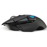 Logitech G502 ratón RF inalámbrico 16000 DPI mano derecha, Ratones para gaming negro, mano derecha, RF inalámbrico, 16000 DPI, Negro