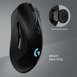 Logitech G703 Lightspeed ratón mano derecha RF inalámbrico Óptico 25600 DPI, Ratones para gaming negro, mano derecha, Óptico, RF inalámbrico, 25600 DPI, 1 ms, Negro