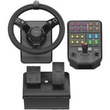 Logitech Heavy Equipment Bundle Negro USB 2.0 Volante + Pedales Analógico/Digital PC, Conjunto de simulador negro/Gris, Volante + Pedales, PC, Analógico/Digital, 900°, Alámbrico, USB 2.0
