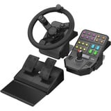 Logitech Heavy Equipment Bundle Negro USB 2.0 Volante + Pedales Analógico/Digital PC, Conjunto de simulador negro/Gris, Volante + Pedales, PC, Analógico/Digital, 900°, Alámbrico, USB 2.0
