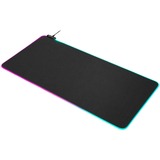 Sharkoon 1337 RGB V2 Alfombrilla de ratón para juegos Negro, Almohadilla de ratón para juegos negro, Negro, Monocromo, USB con suministro de corriente, Base antiderrapante, Alfombrilla de ratón para juegos