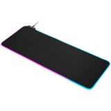 Sharkoon 1337 RGB V2 Gaming Mat Alfombrilla de ratón para juegos Negro, Almohadilla de ratón para juegos negro, Negro, Monocromo, USB con suministro de corriente, Base antiderrapante, Alfombrilla de ratón para juegos