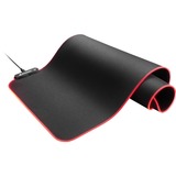 Sharkoon 1337 RGB V2 Gaming Mat Alfombrilla de ratón para juegos Negro, Almohadilla de ratón para juegos negro, Negro, Monocromo, USB con suministro de corriente, Base antiderrapante, Alfombrilla de ratón para juegos