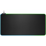 Sharkoon 1337 RGB V2 Gaming Mat Alfombrilla de ratón para juegos Negro, Almohadilla de ratón para juegos negro, Negro, Monocromo, USB con suministro de corriente, Base antiderrapante, Alfombrilla de ratón para juegos