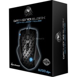 Sharkoon Drakonia Black Gaming Mouse, Ratones para gaming negro, mano derecha, Laser, USB tipo A, 8200 DPI, Negro