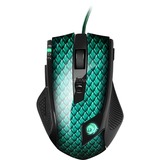 Sharkoon Drakonia Gaming Mouse, Ratones para gaming verde/Negro, mano derecha, Laser, USB tipo A, 5000 DPI, Negro, Verde, Minorista