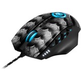 Sharkoon Drakonia II ratón mano derecha USB tipo A Óptico 15000 DPI, Ratones para gaming negro, mano derecha, Óptico, USB tipo A, 15000 DPI, 12000 pps, Negro