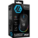 Sharkoon Light² 200 ratón mano derecha USB tipo A Óptico 16000 DPI, Ratones para gaming negro, mano derecha, Óptico, USB tipo A, 16000 DPI, Negro
