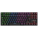 Sharkoon PureWriter TKL RGB teclado USB Alemán Negro, Teclado para gaming negro, Mini, Alámbrico, USB, Interruptor mecánico, LED RGB, Negro