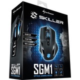 Sharkoon SKILLER SGM1, Ratones para gaming negro, mano derecha, Óptico, USB tipo A, 10800 DPI, 8000 pps, Negro