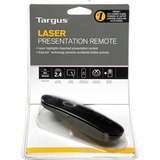 Targus Laser Presentation Remote, Presentador negro, USB, 15 m, Negro, Gris