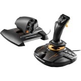Thrustmaster T-16000M FCS Hotas Negro, Naranja USB Palanca de mando Analógico/Digital PC, Hotas (mando más palanca de control) negro/Naranja, Palanca de mando, PC, Cruceta, Analógico/Digital, Alámbrico, USB