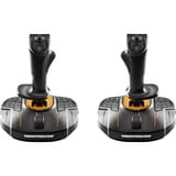 Thrustmaster T.16000M FCS SPACE SIM DUO Negro, Naranja USB Palanca de mando Analógico/Digital PC negro/Naranja, Palanca de mando, PC, Cruceta, Analógico/Digital, Alámbrico, USB