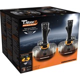 Thrustmaster T.16000M FCS SPACE SIM DUO Negro, Naranja USB Palanca de mando Analógico/Digital PC negro/Naranja, Palanca de mando, PC, Cruceta, Analógico/Digital, Alámbrico, USB