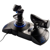 Thrustmaster T.Flight Hotas 4 Negro, Azul USB 2.0 Palanca de mando Digital PC, PlayStation 4, Hotas (mando más palanca de control) negro, Palanca de mando, PC, PlayStation 4, Digital, Alámbrico, USB 2.0, Negro, Azul