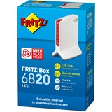 AVM FRITZ!Box 6820 LTE, Router FRITZ!Box 6820 LTE, Wi-Fi 4 (802.11n), Banda única (2,4 GHz), Ethernet, 3G, Blanco, Router de sobremesa
