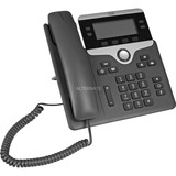 Cisco 7841 teléfono IP Negro, Plata 4 líneas LCD, Teléfono VoIP gris oscuro, Teléfono IP, Negro, Plata, Terminal con conexión por cable, Policarbonato, Escritorio/pared, 4 líneas