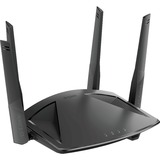 D-Link DIR-X1860 router inalámbrico Gigabit Ethernet Doble banda (2,4 GHz / 5 GHz) 4G Negro Wi-Fi 6 (802.11ax), Doble banda (2,4 GHz / 5 GHz), Ethernet, 4G, Negro, Router de sobremesa